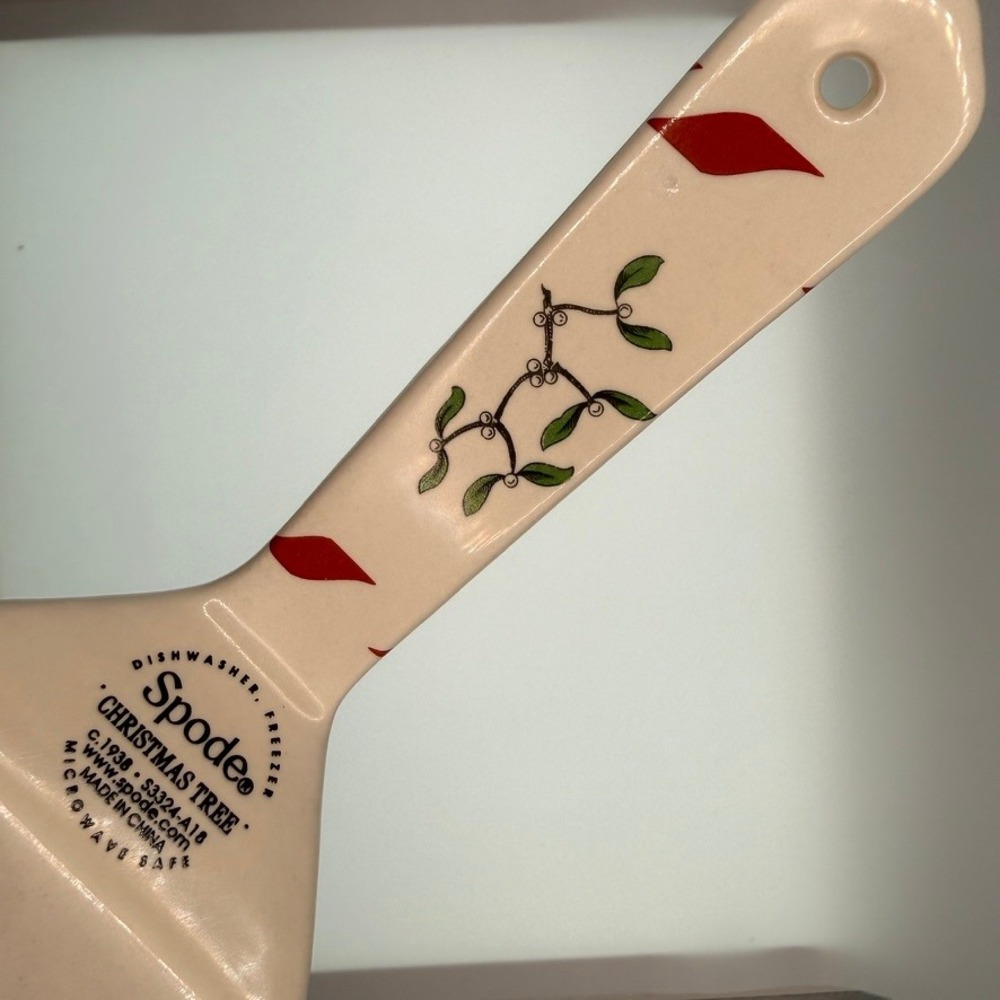 Spode Christmas Tree Ceramic Cake Server S3324-A18 Holiday Serveware - Picture 4 of 7